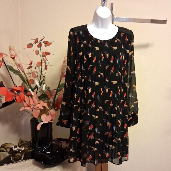 NWOT MINA UK Women’s Unique Design Well Tailored Pleated Lined Dress Size 10 - Picture 1 of 9